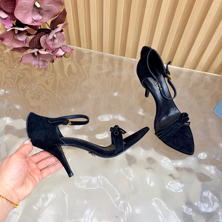プラダ 靴 シューズ PRADA Exposed Seam Ankle Strap Sandal リボン レザーサンダル 2628323 プラダ 靴 レディース 人気 - 画像 (4)