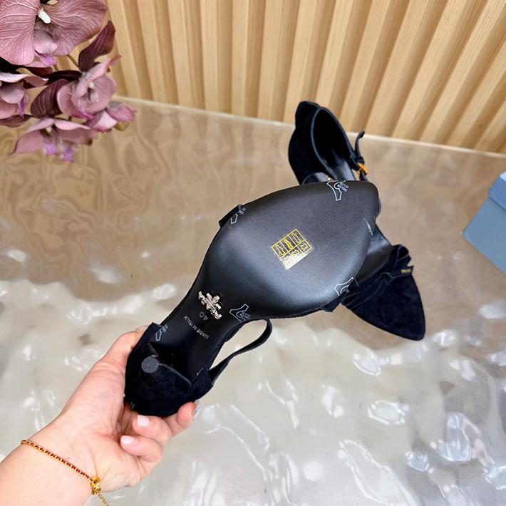 プラダ 靴 シューズ PRADA Exposed Seam Ankle Strap Sandal リボン レザーサンダル 2628323 プラダ 靴 レディース 人気 - 画像 (3)