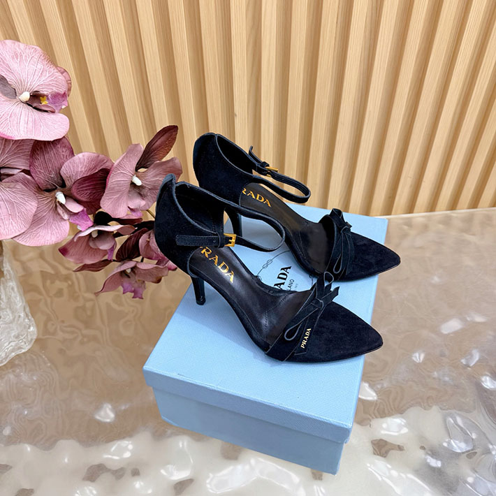 プラダ 靴 シューズ PRADA Exposed Seam Ankle Strap Sandal リボン レザーサンダル 2628323 プラダ 靴 レディース 人気 - 画像 (2)