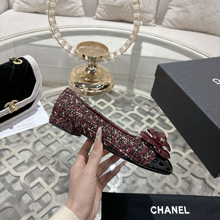 最高級シャネルスーパーコピー CHANEL 45mm 大人気バレリーナ フラットシューズ ワインレッド 2628387 シャネル バレエシューズ 定価 - 画像 (9)