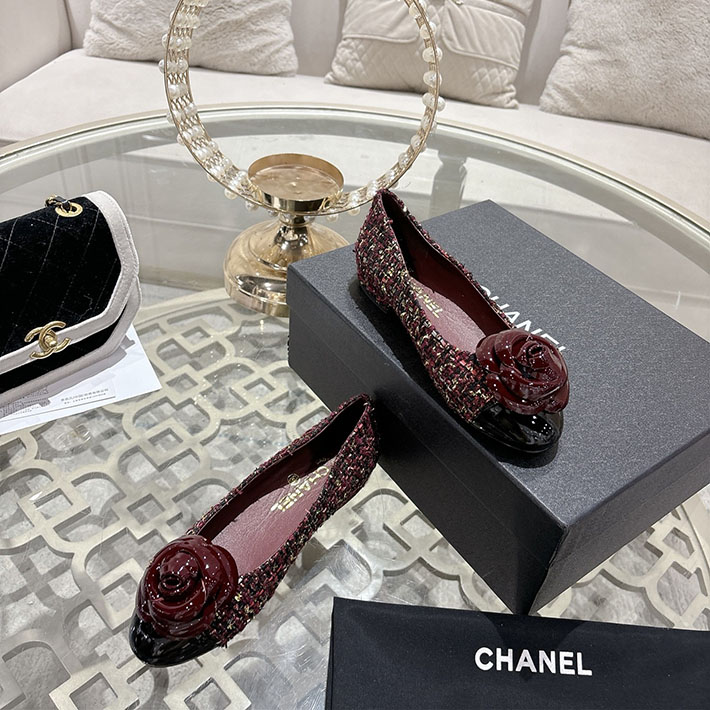 最高級シャネルスーパーコピー CHANEL 45mm 大人気バレリーナ フラットシューズ ワインレッド 2628387 シャネル バレエシューズ 定価 - 画像 (8)