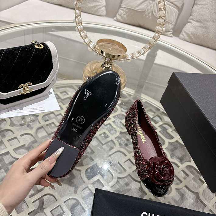 最高級シャネルスーパーコピー CHANEL 45mm 大人気バレリーナ フラットシューズ ワインレッド 2628387 シャネル バレエシューズ 定価 - 画像 (5)