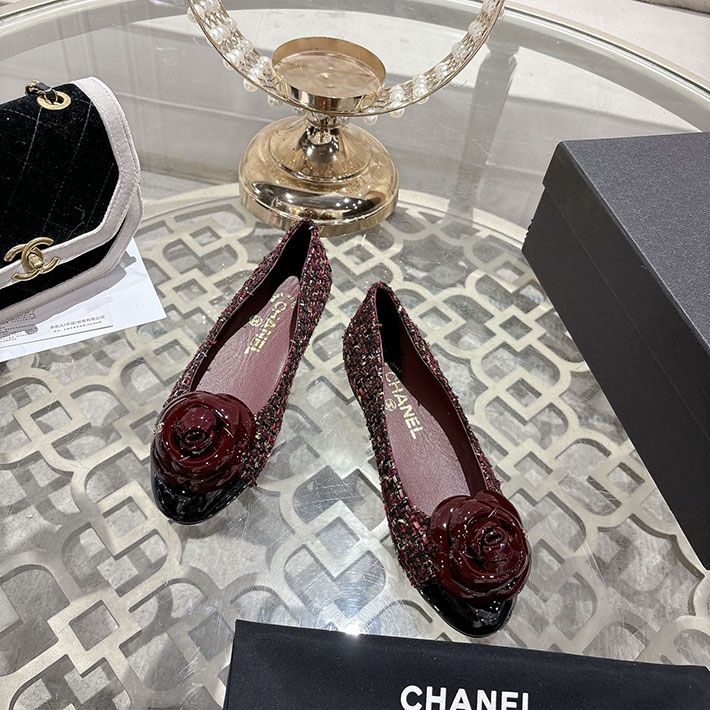 最高級シャネルスーパーコピー CHANEL 45mm 大人気バレリーナ フラットシューズ ワインレッド 2628387 シャネル バレエシューズ 定価 - 画像 (3)