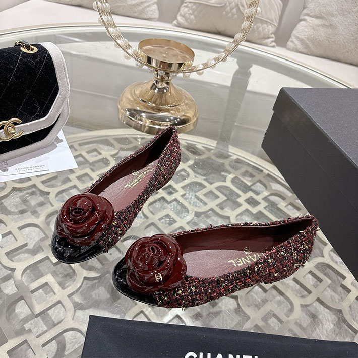 最高級シャネルスーパーコピー CHANEL 45mm 大人気バレリーナ フラットシューズ ワインレッド 2628387 シャネル バレエシューズ 定価 - 画像 (2)