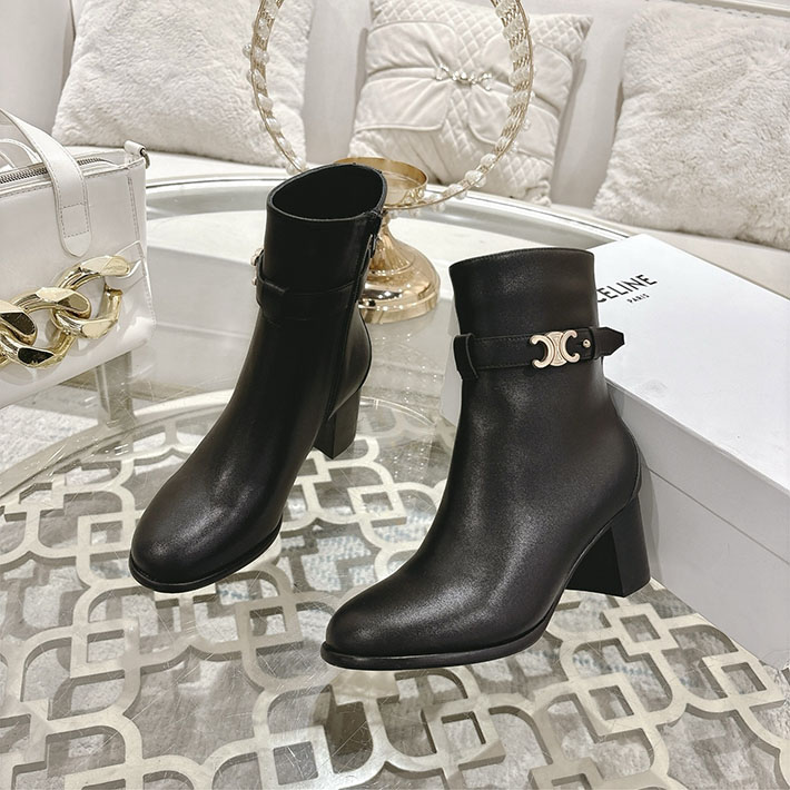 最高級セリーヌスーパーコピー CELINE 60mm ギャランス トリオンフ ストラップ ブーツ ブラック 2628403 レディース セリーヌ ブーツ - 画像 (8)
