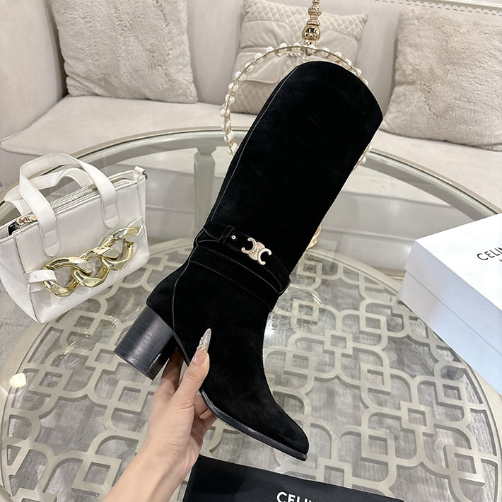 最高級セリーヌスーパーコピー CELINE 60mm GARANCE トリオンフ ハイブーツ ブラック 2628408 セリーヌ ブーツ アウトレット - 画像 (7)