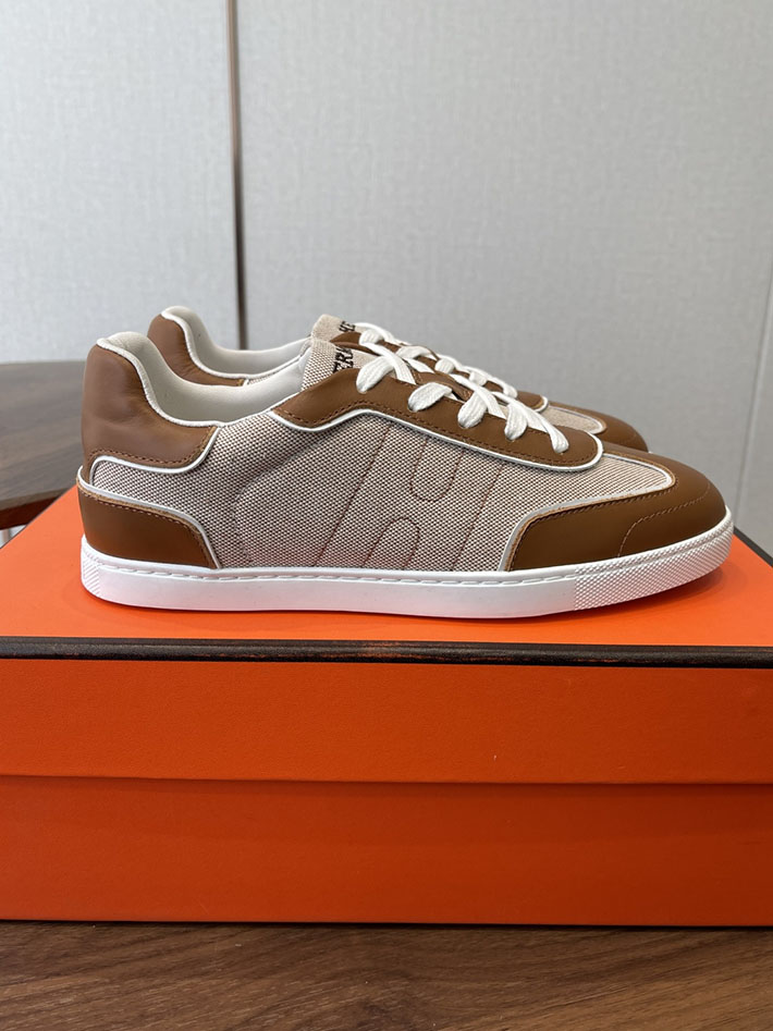 メンズ・レディース兼用 エルメス HERMES Match sneaker スニーカー マッチ ブラウン 2628422 エルメス スニーカー マッチ - 画像 (3)