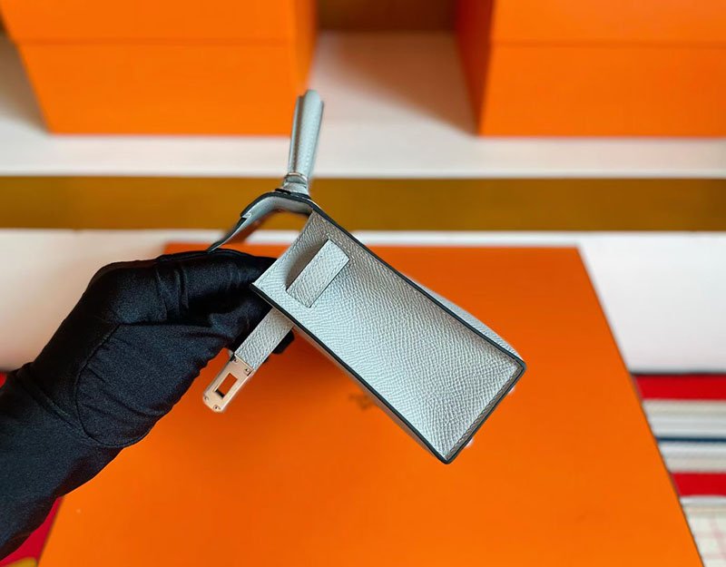 エルメス ケリーミニ2 HERMES ケリーミニ2 外縫い ブルーグラシエ ヴォーエプソン シルバー金具 2627830 エルメス 新作バッグ - 画像 (5)