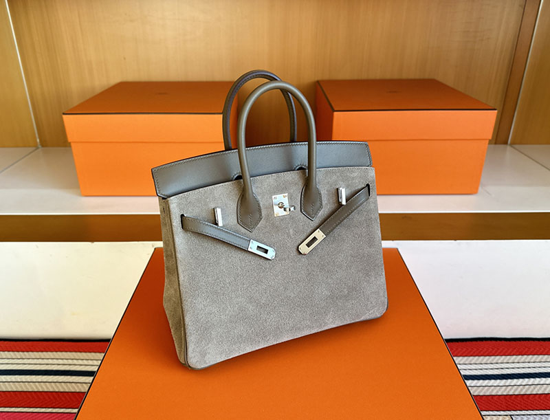 バーキン25 エトゥープ HERMES バーキン25 エトゥープ スイフト ヴォー・グリズリー シルバー金具 2627844 エルメス 新作バッグ - 画像 (10)