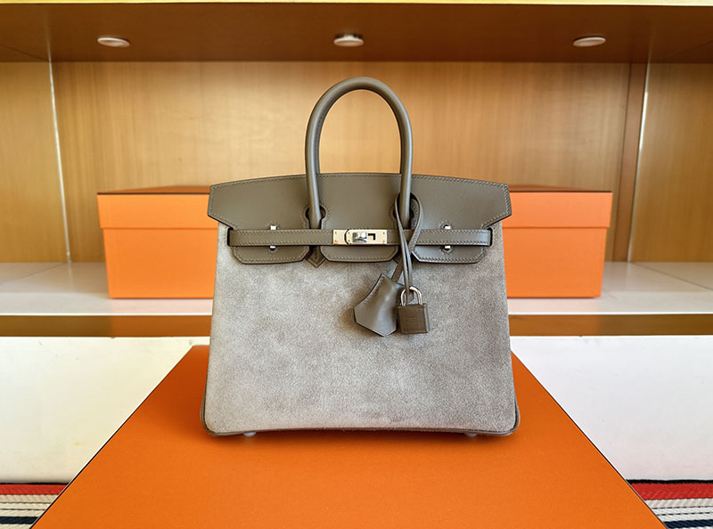 バーキン25 エトゥープ HERMES バーキン25 エトゥープ スイフト ヴォー・グリズリー シルバー金具 2627844 エルメス 新作バッグ - 画像 (9)