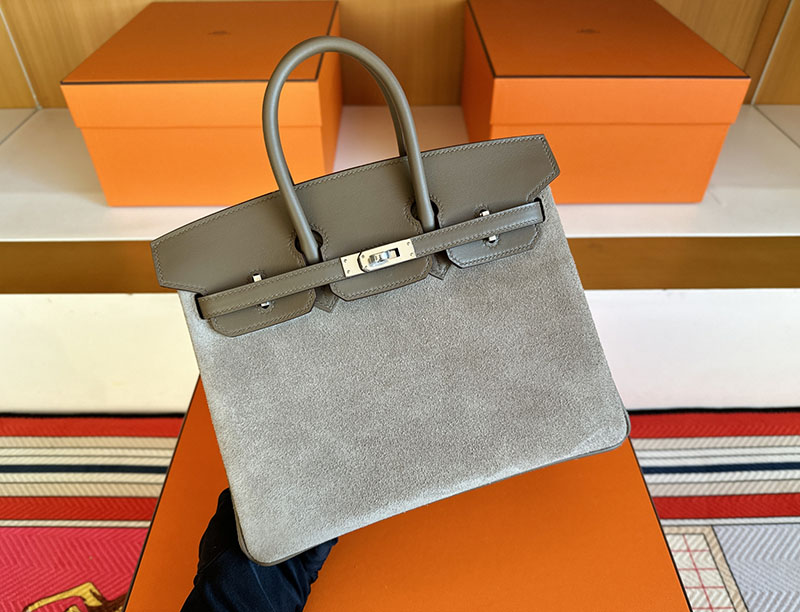 バーキン25 エトゥープ HERMES バーキン25 エトゥープ スイフト ヴォー・グリズリー シルバー金具 2627844 エルメス 新作バッグ - 画像 (7)