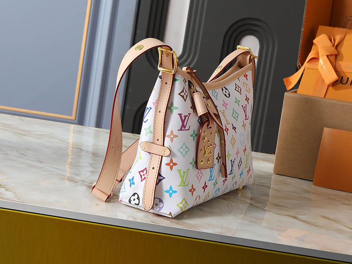 ルイヴィトン販売店舗 バッグ レディース LV × TM キャリーオール EW マルチカラー、ホワイト M27578 ルイヴィトン 村上隆 2026 - 画像 (9)