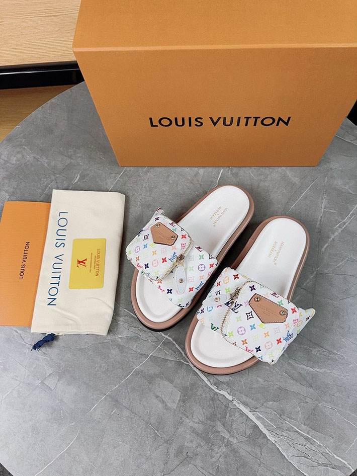 メンズ・レディース兼用 ルイヴィトン Louis Vuitton × 村上隆 サンダル LVリミックス 2629045 ルイヴィトン サンダル 白 - 画像 (6)