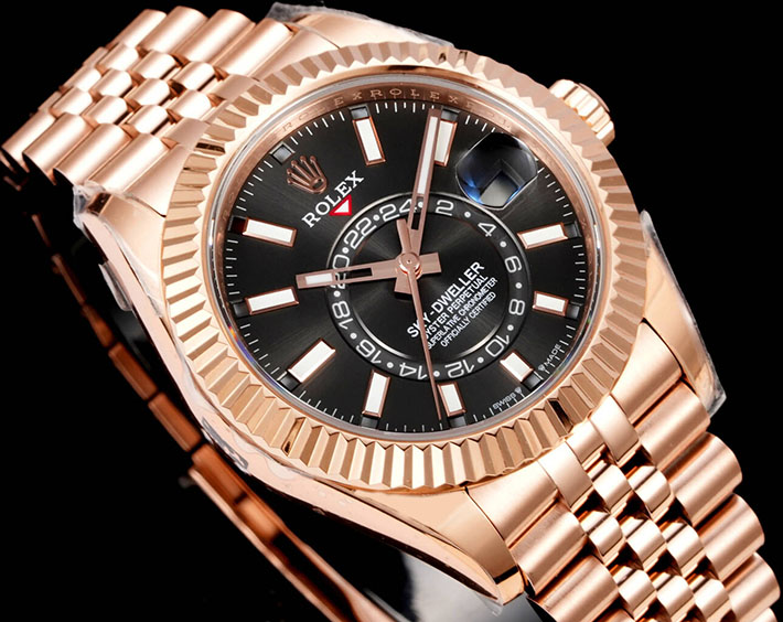 最高級ロレックススーパーコピー ROLEX スカイドゥエラー エバーローズゴールド ブライトブラック 2630151 ロレックス 時計 メンズ 値段 - 画像 (2)