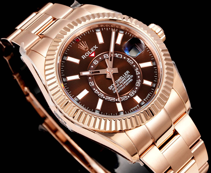 最高級ロレックススーパーコピー ROLEX スカイドゥエラー エバーローズゴールド チョコレートブラウン 2630154 ロレックス 時計 値段 - 画像 (2)