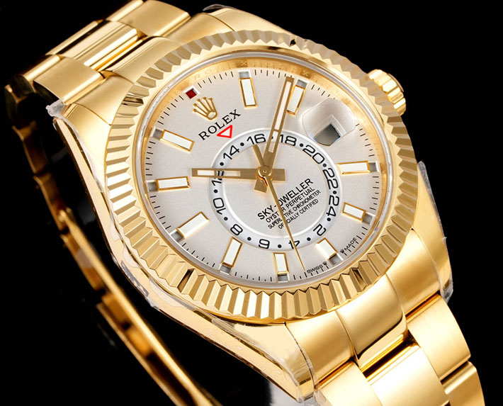 最高級ロレックススーパーコピー ROLEX 42mm メンズ スカイドゥエラー イエローゴールド ホワイト Ref.326938 韓国ロレックスコピー - 画像 (2)