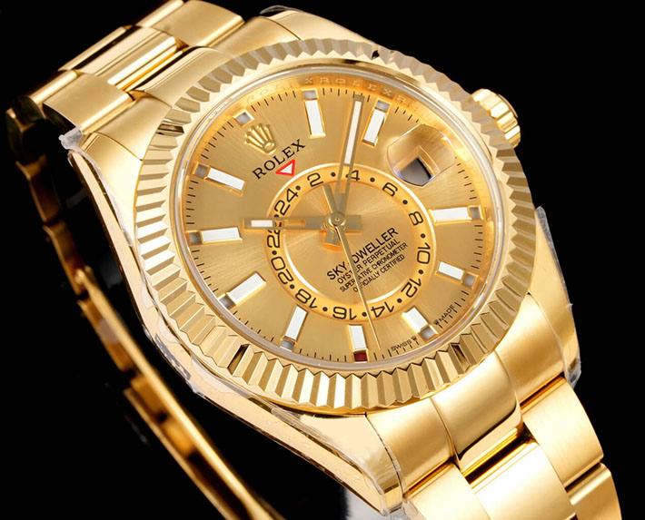 最高級ロレックススーパーコピー ROLEX 42mm メンズ スカイドゥエラー イエローゴールド シャンパン 2630168 ロレックス コピー 店舗 - 画像 (2)