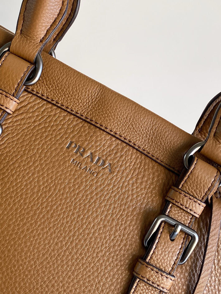 プラダ バッグ レディース PRADA ロゴ ラージ レザー トートバッグ キャラメル 1BG604_2HIK_F098L_V_OOO プラダ トートバッグ 大きめ - 画像 (6)