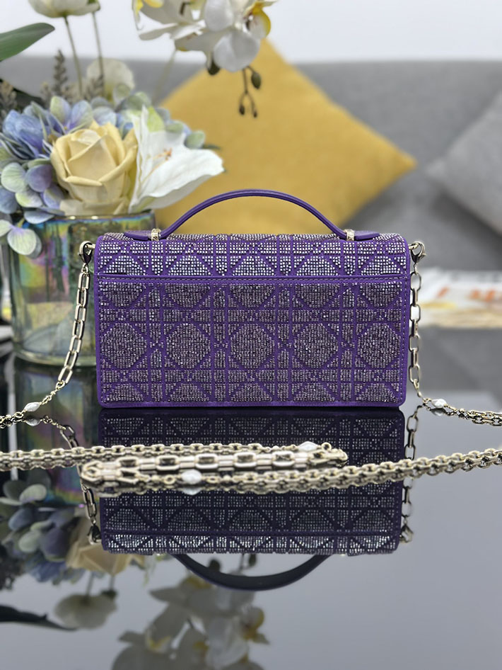ディオール バッグ 人気 Dior ミスディオールミニ・カナージュ エンブロイダリー ライラック S0980OIBE_M401 ディオール バッグ アウトレット - 画像 (9)
