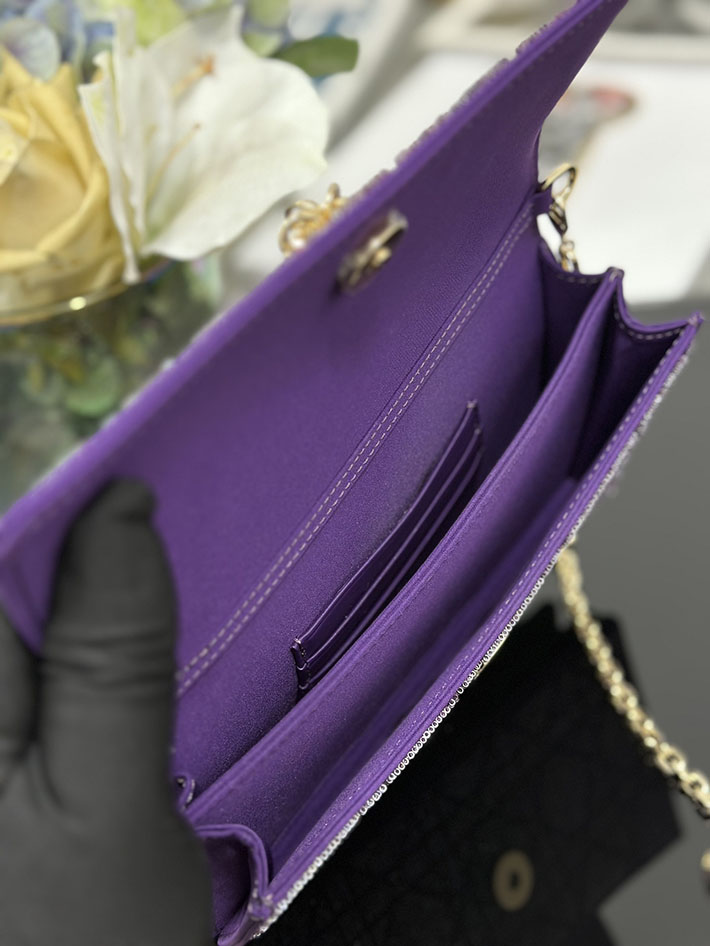 ディオール バッグ 人気 Dior ミスディオールミニ・カナージュ エンブロイダリー ライラック S0980OIBE_M401 ディオール バッグ アウトレット - 画像 (3)
