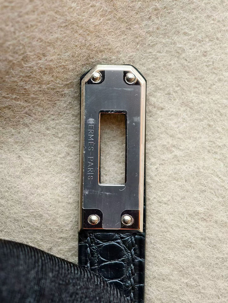 エルメス ポシェットケリーバッグ HERMES ポシェットケリー クロ クロコダイル シルバー金具 2630348 エルメス ポシェット ケリー 定価 - 画像 (6)