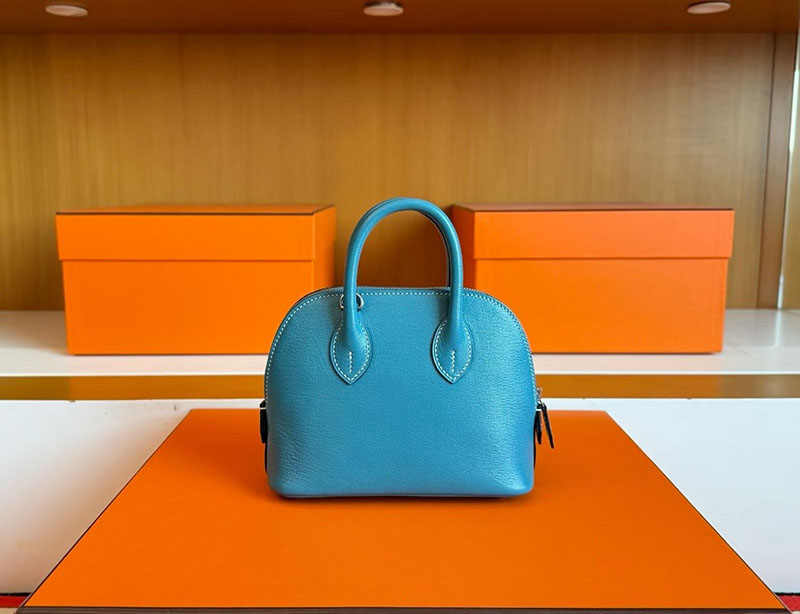 エルメス ハンドバッグ ボリード HERMES ボリード1923 ミニ ブルーフリーダ シェブルミゾル シルバー金具 2630356 エルメス ボリード ミニ - 画像 (9)