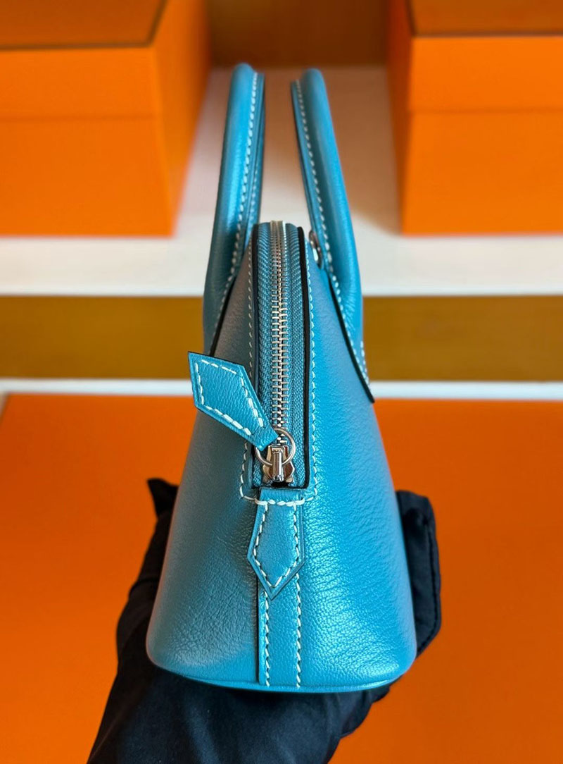エルメス ハンドバッグ ボリード HERMES ボリード1923 ミニ ブルーフリーダ シェブルミゾル シルバー金具 2630356 エルメス ボリード ミニ - 画像 (4)