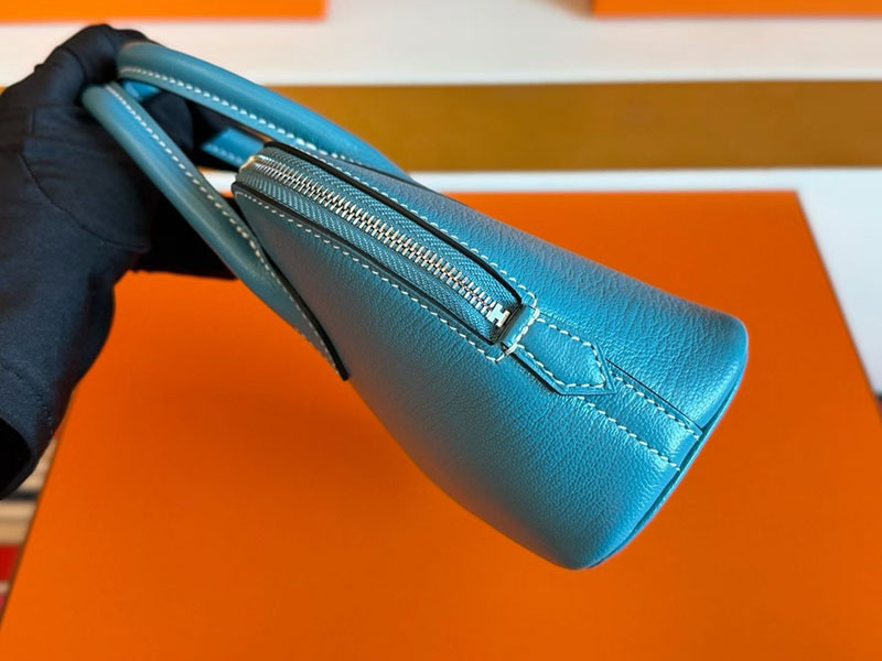 エルメス ハンドバッグ ボリード HERMES ボリード1923 ミニ ブルーフリーダ シェブルミゾル シルバー金具 2630356 エルメス ボリード ミニ - 画像 (3)