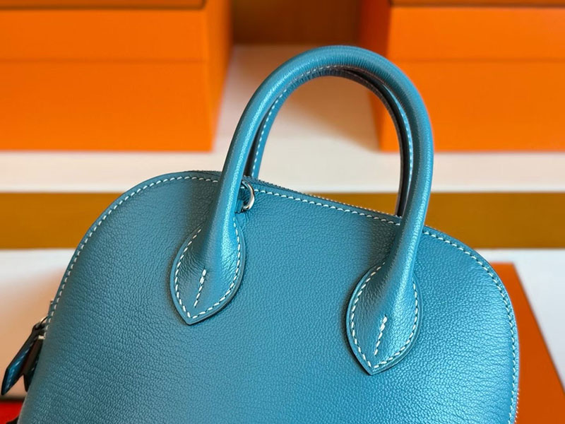 エルメス ハンドバッグ ボリード HERMES ボリード1923 ミニ ブルーフリーダ シェブルミゾル シルバー金具 2630356 エルメス ボリード ミニ - 画像 (2)