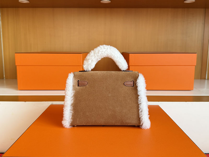 エルメス ケリーミニバッグ HERMES ミニケリー2 テディ シャモア/エクリュ/アルザン グリズリ シルバー金具 2630360 ミニケリー テディ 定価 - 画像 (10)