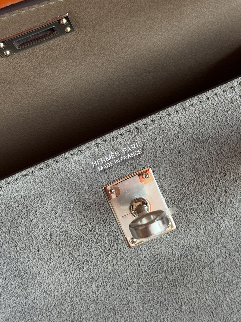 エルメス ケリーミニバッグ HERMES ミニケリー2 テディ グリスカイユ エトゥープ グリズリ シルバー金具 2630361 エルメス ミニケリー2 テディ - 画像 (8)