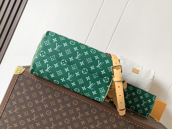 ルイヴィトン販売店舗 旅行バッグ LV スピーディ P9 バンドリエール 30 カーフレザー グリーン M14077 ルイヴィトン バッグ 安い - 画像 (7)