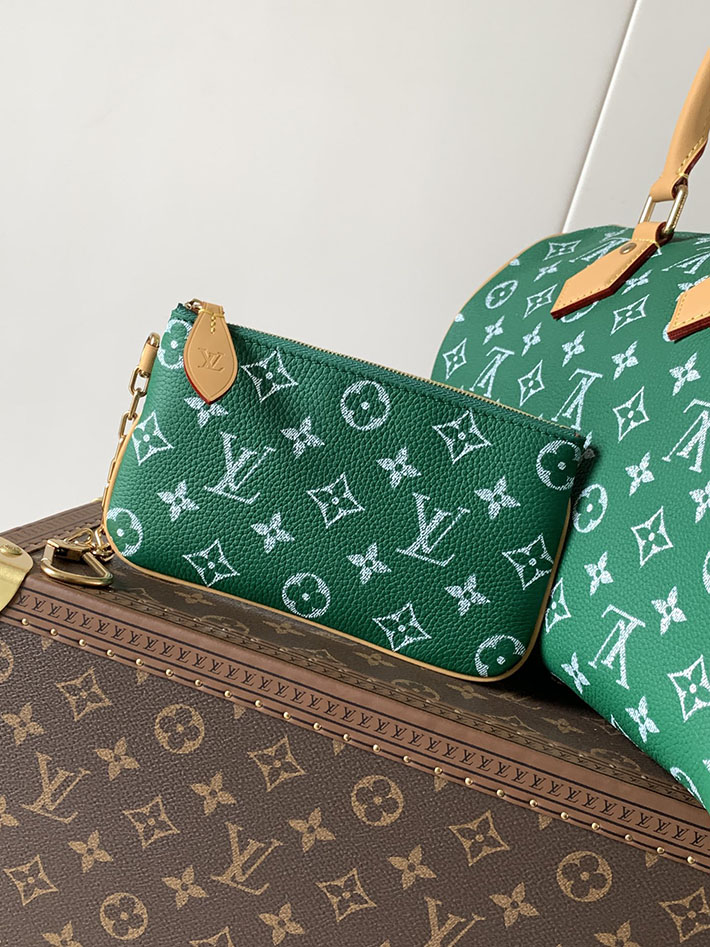 ルイヴィトン販売店舗 旅行バッグ LV スピーディ P9 バンドリエール 30 カーフレザー グリーン M14077 ルイヴィトン バッグ 安い - 画像 (4)