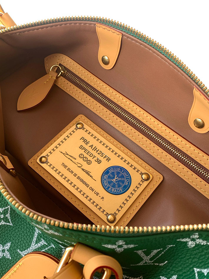 ルイヴィトン販売店舗 旅行バッグ LV スピーディ P9 バンドリエール 30 カーフレザー グリーン M14077 ルイヴィトン バッグ 安い - 画像 (2)