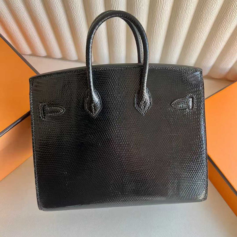 バーキン20 リザード HERMES バーキン 20 セリエ 黒 ブラック リザード シルバー金具 26210443 エルメス 新作バッグ - 画像 (7)