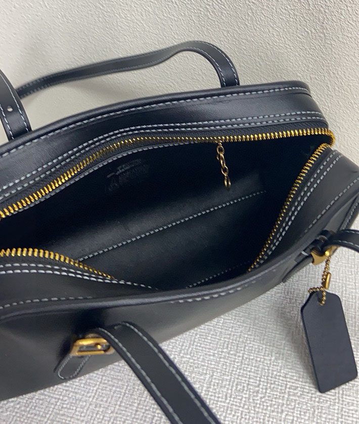 コーチ バッグ アウトレット COACH スウィング ジップ グラブタン・レザー ブラック CM565 B4/BK コーチ バッグ 黒 アウトレット - 画像 (3)