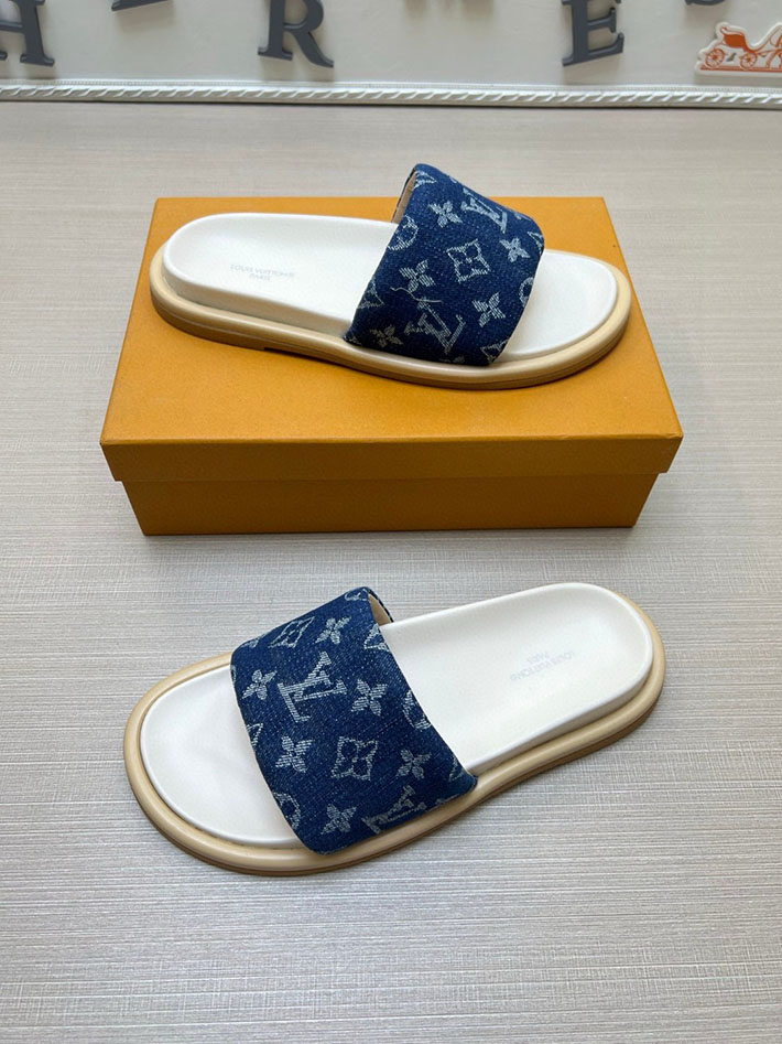 メンズ・レディース兼用 ルイヴィトン LV マイアミ ミュール サンダル ウォーターフロント ライン 2629641 ルイヴィトン サンダル デニム - 画像 (8)