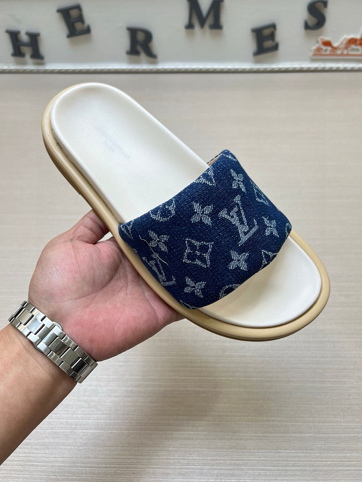 メンズ・レディース兼用 ルイヴィトン LV マイアミ ミュール サンダル ウォーターフロント ライン 2629641 ルイヴィトン サンダル デニム - 画像 (4)