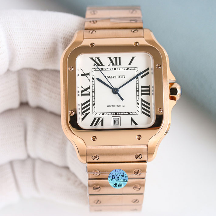 最高級カルティエスーパーコピー Cartier サントス ドゥカルティエ ウォッチ LM シルバー文字盤 腕時計 WGSA0018 カルティエ 時計 メンズ - 画像 (9)