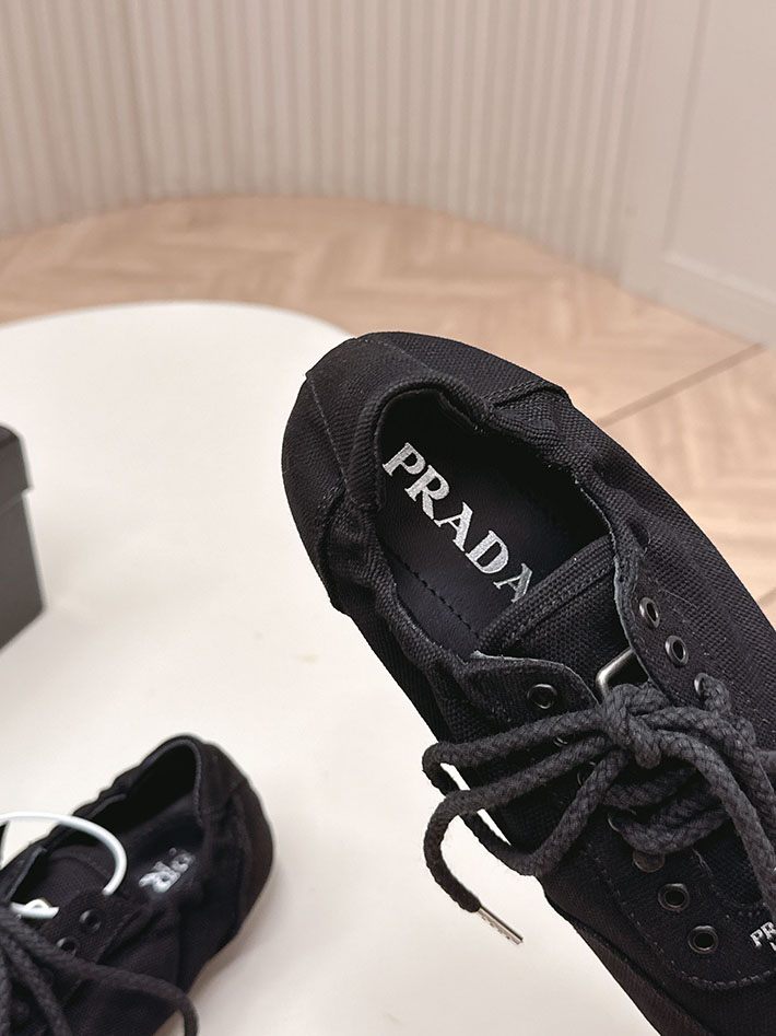 最高級プラダスーパーコピー PRADA Collapse canvas sneakers with buckled strap 2629772 プラダ 靴 レディース アウトレット - 画像 (3)