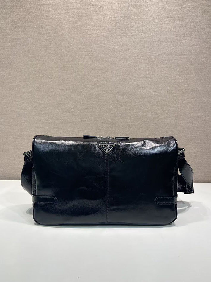 プラダ バッグ メンズ 新作 PRADA ソフトルックスレザーショルダーバッグ ブラック 2VH187_2CYR_F0002_V_OOO プラダ ショルダーバッグ メンズ 人気 - 画像 (9)