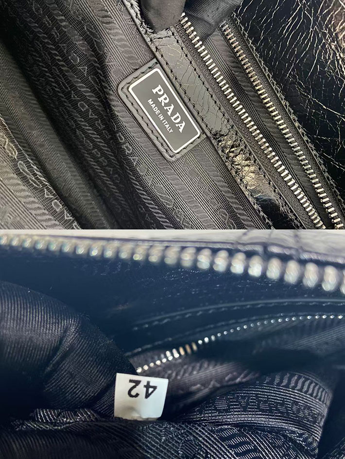 プラダ バッグ メンズ 新作 PRADA ソフトルックスレザーショルダーバッグ ブラック 2VH187_2CYR_F0002_V_OOO プラダ ショルダーバッグ メンズ 人気 - 画像 (2)