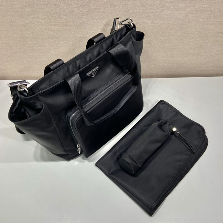 プラダ バッグ メンズ 新作 PRADA Re-Nylon ベビーバッグ ブラック 1BG102_RV44_F0002_V_OOO プラダ トートバッグ アウトレット - 画像 (7)