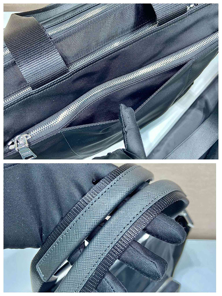 プラダ バッグ メンズ 新作 PRADA Re-Nylon ベビーバッグ ブラック 1BG102_RV44_F0002_V_OOO プラダ トートバッグ アウトレット - 画像 (4)