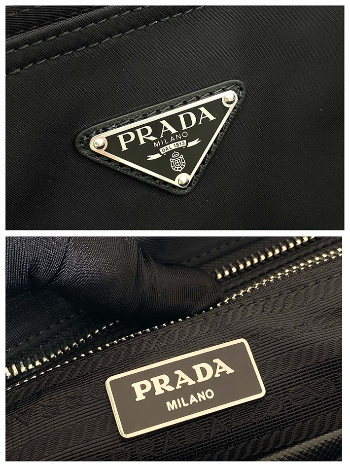 プラダ バッグ メンズ 新作 PRADA Re-Nylon ベビーバッグ ブラック 1BG102_RV44_F0002_V_OOO プラダ トートバッグ アウトレット - 画像 (3)