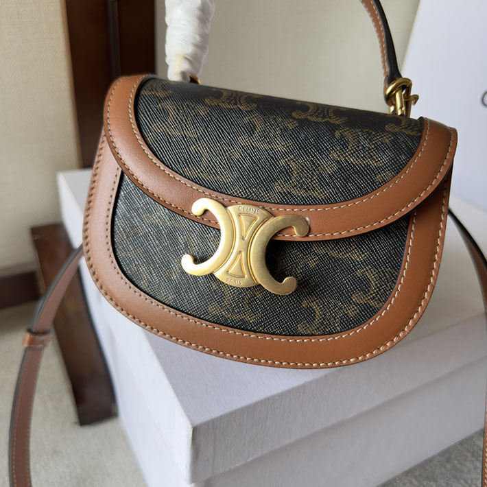 最高級セリーヌスーパーコピー CELINE ミニ ブザス クレア トリオンフキャンバス&カーフスキン 10K502EWU.04LU セリーヌ バッグ アウトレット - 画像 (5)