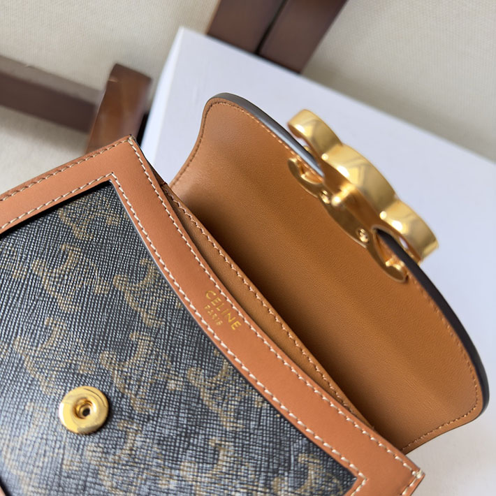 最高級セリーヌスーパーコピー CELINE ミニ ブザス クレア トリオンフキャンバス&カーフスキン 10K502EWU.04LU セリーヌ バッグ アウトレット - 画像 (3)