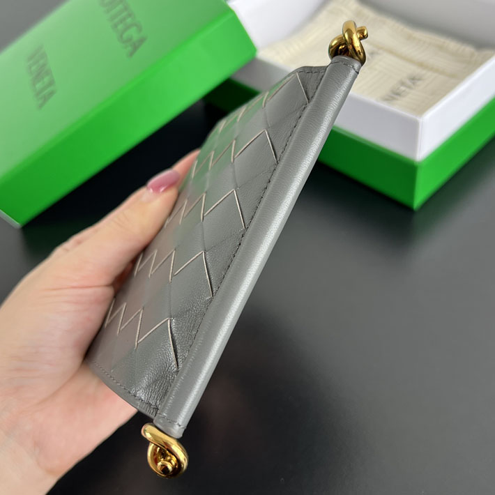 最高級ボッテガコピー Bottega Veneta ソルスティス スモール 二つ折りウォレット アゲートグレー 788055V4R411556 ボッテガ ヴェネタ 財布 アウトレット - 画像 (7)