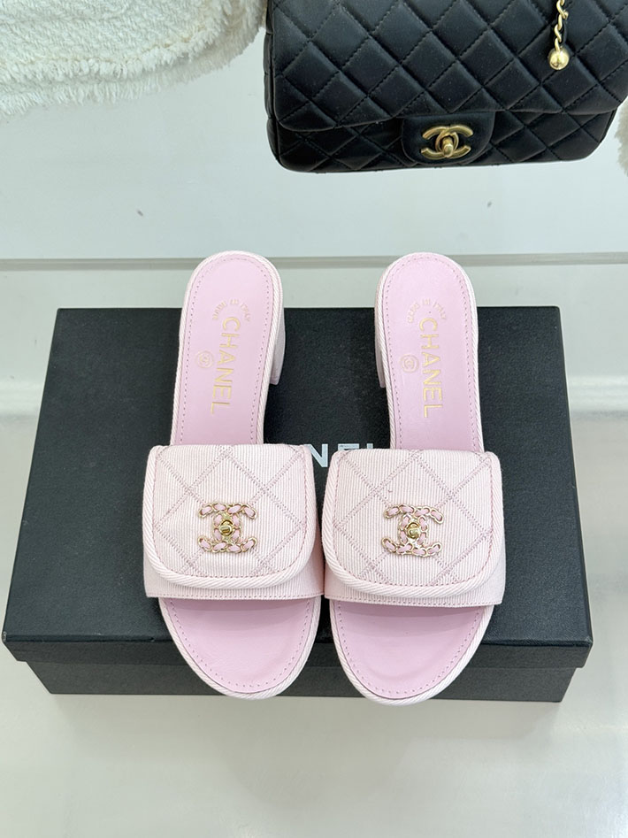 最高級シャネルスーパーコピー CHANEL ココマーク パールサンダル ミュール デニム ピンク 2631003 シャネル サンダル レディース - 画像 (7)