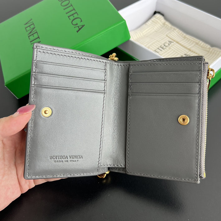 最高級ボッテガコピー Bottega Veneta ソルスティス スモール 二つ折りウォレット アゲートグレー 788055V4R411556 ボッテガ ヴェネタ 財布 アウトレット - 画像 (6)